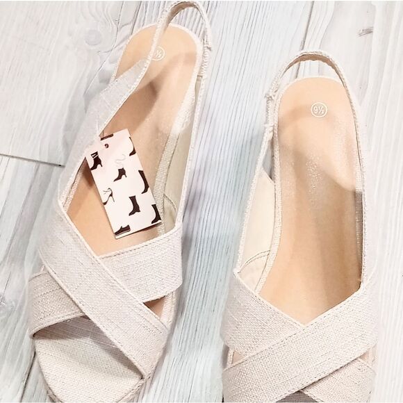 (27-4250) mysoft Women's Espadrille Wedge Sandals Sz 9.5 - Picture 7 of 9